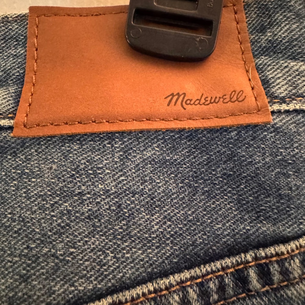 Madewell Retro Crop Bootcut Jeans Women's Size 25 Dark Wash Denim Raw Hem NWT - Picture 4 of 6